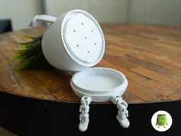 Happy Flex Sitting Middle Finger Pot 3d model