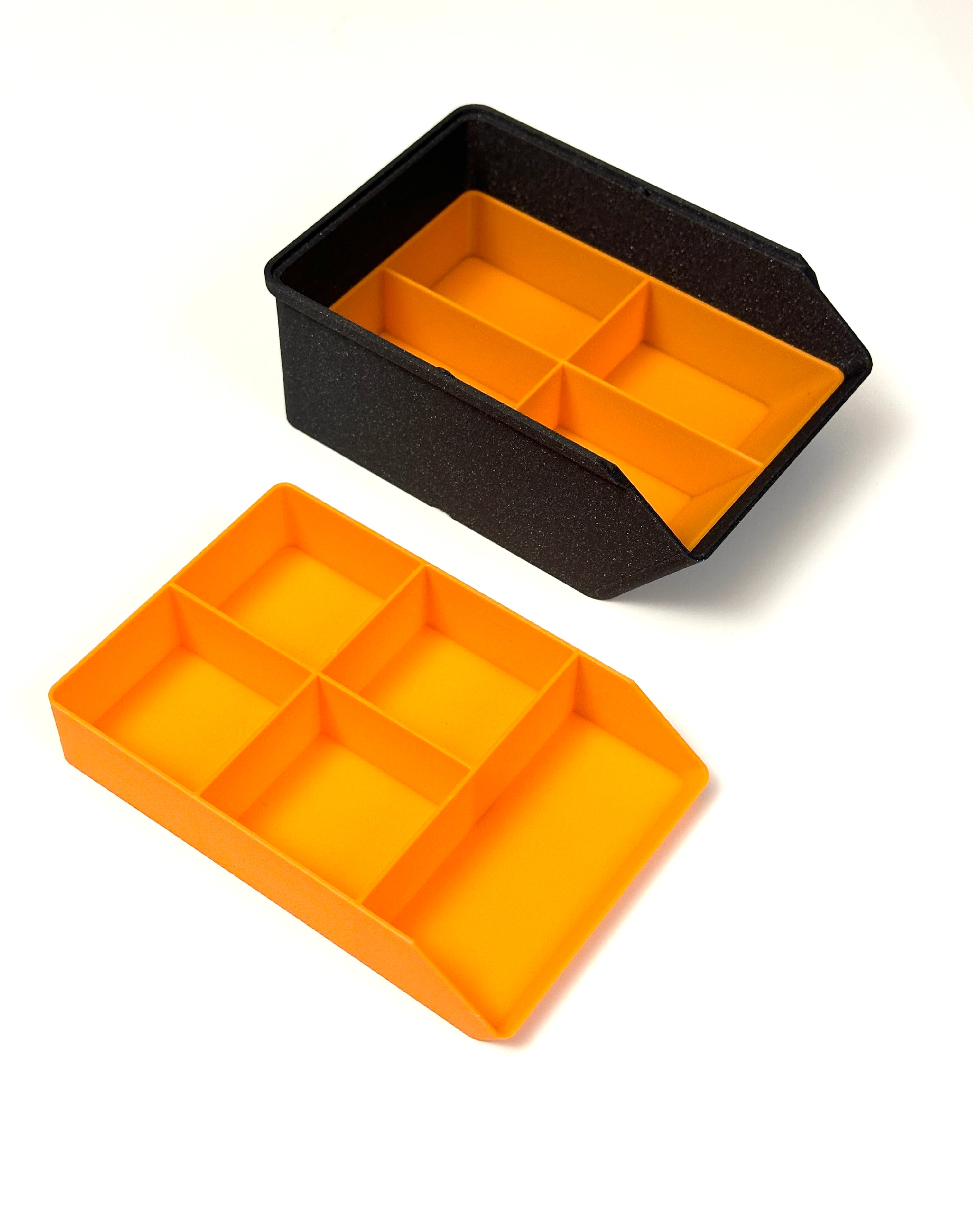 Stackable small parts bin with color inserts 3d model