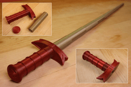 Collapsing Broadsword with Removable Blade 3d model
