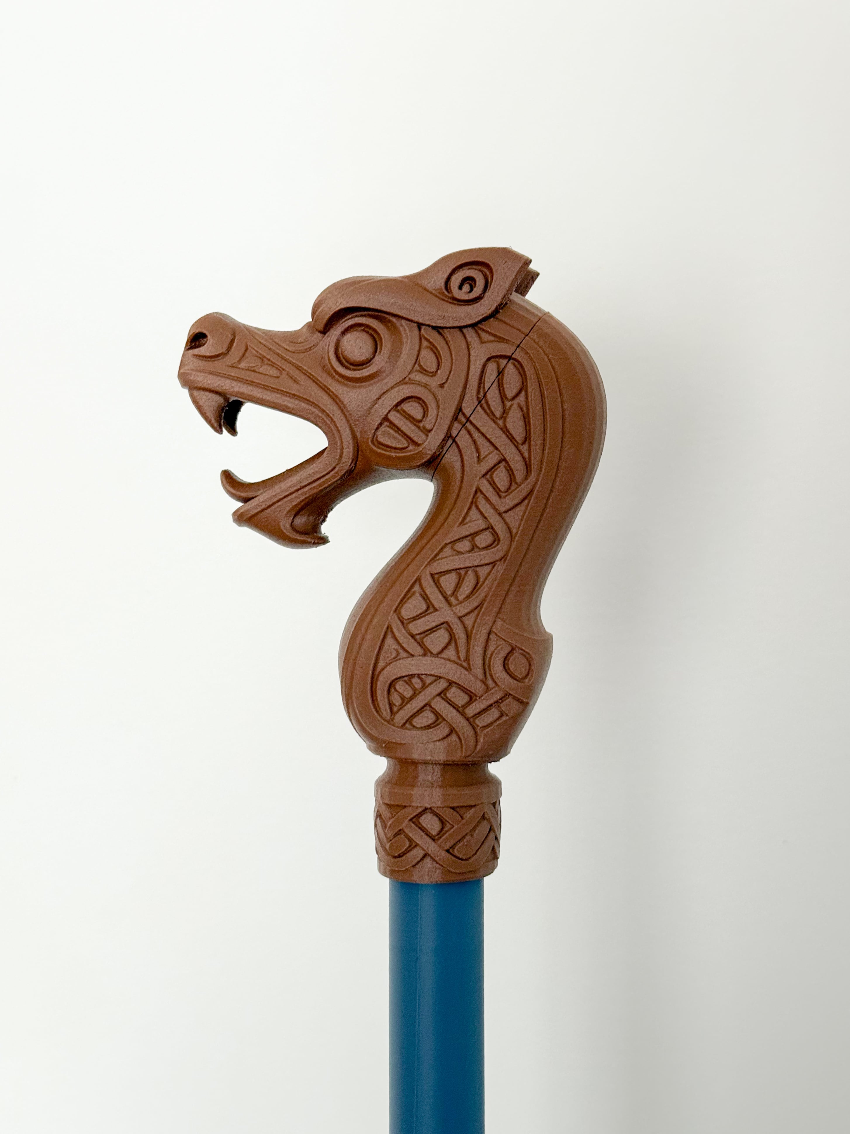 Viking Draken Cane Handle 3d model