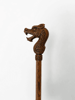 Viking Draken Cane Handle 3d model
