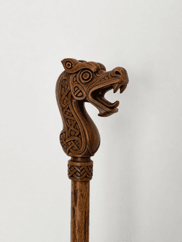 Viking Draken Cane Handle 3d model
