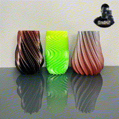 Unique spiral Vase Set - 3 Designs 3d model