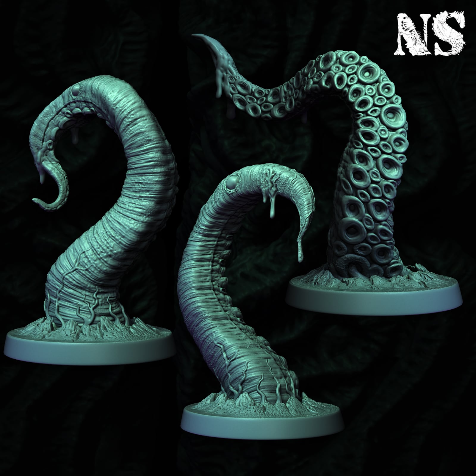 Cthulhu's Tentacles x 3 3d model