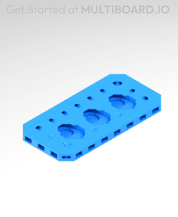 4x2 MU - Point Hole MU - MultiBoard Plate 3d model