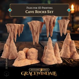Cave Rocks Set 3d model