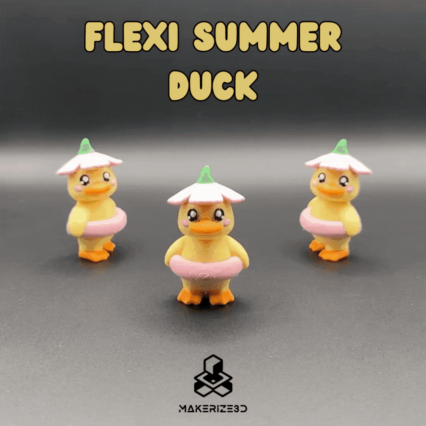 Flexi Summer Duck 3d model