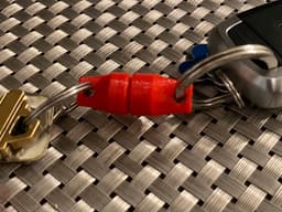 Keyring Adapter - Printed in Red PETg. PLA didn't seam durable after a few weeks. - 3d model