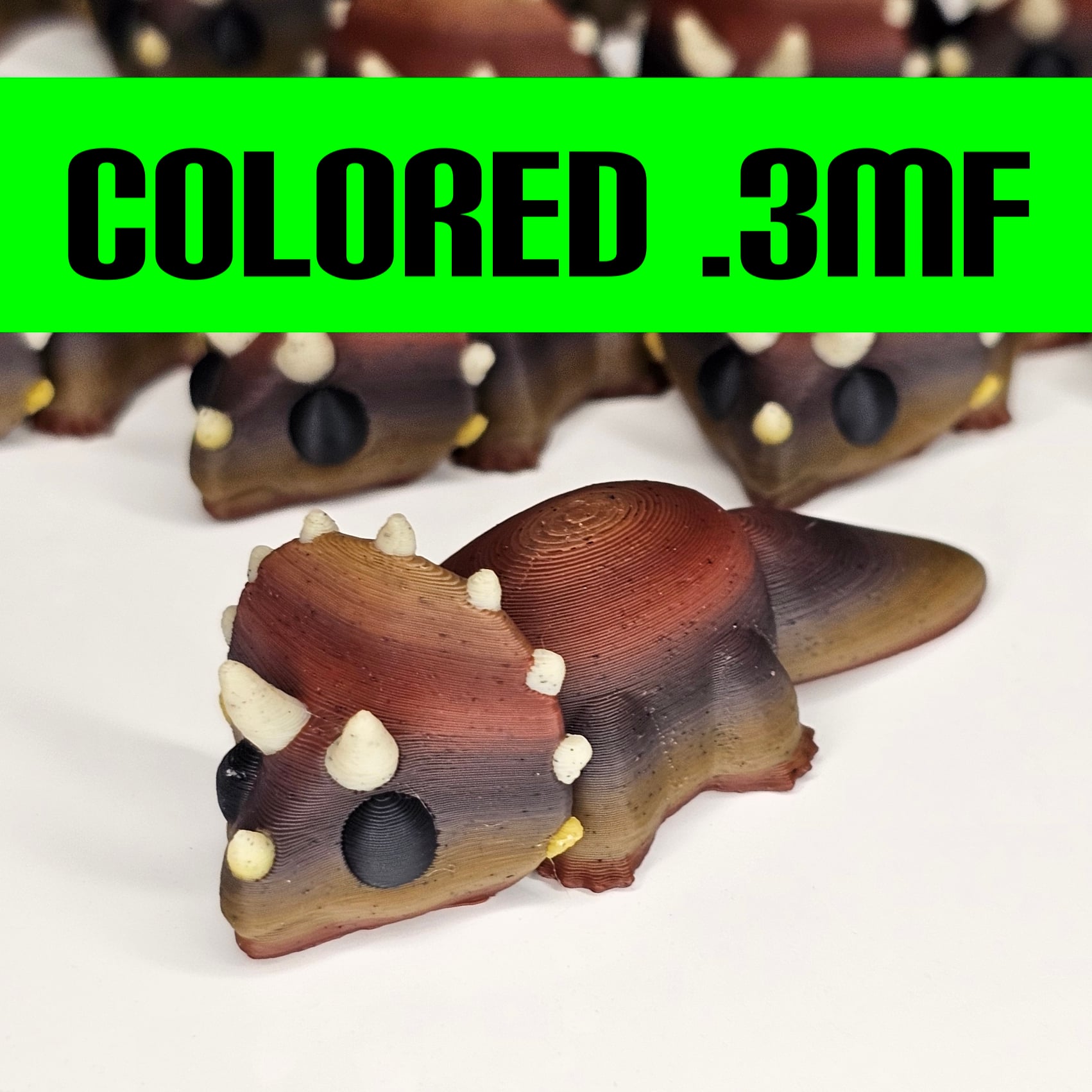 Colored MiniMonster7Triceratops 3d model