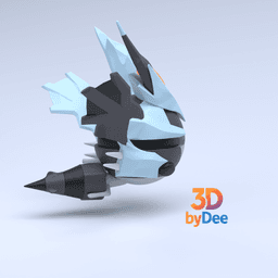 Kyurem (Black) Pokeball 3d model
