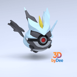Kyurem (Black) Pokeball 3d model