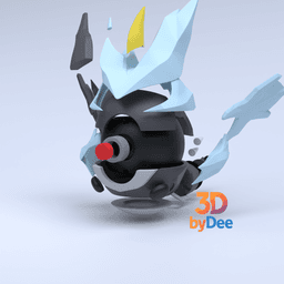 Kyurem (Black) Pokeball 3d model