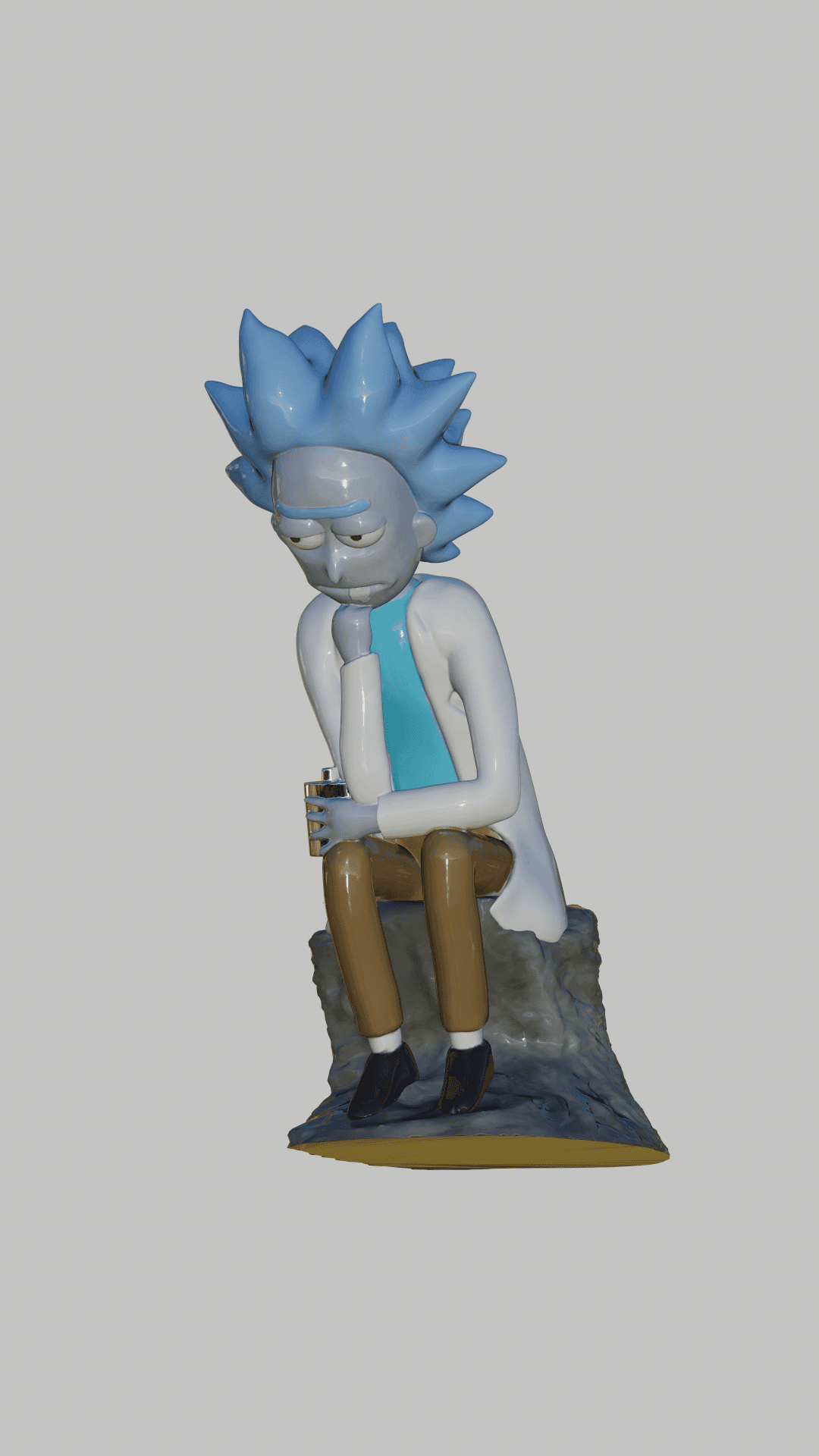 Rick The Thinker 3d model