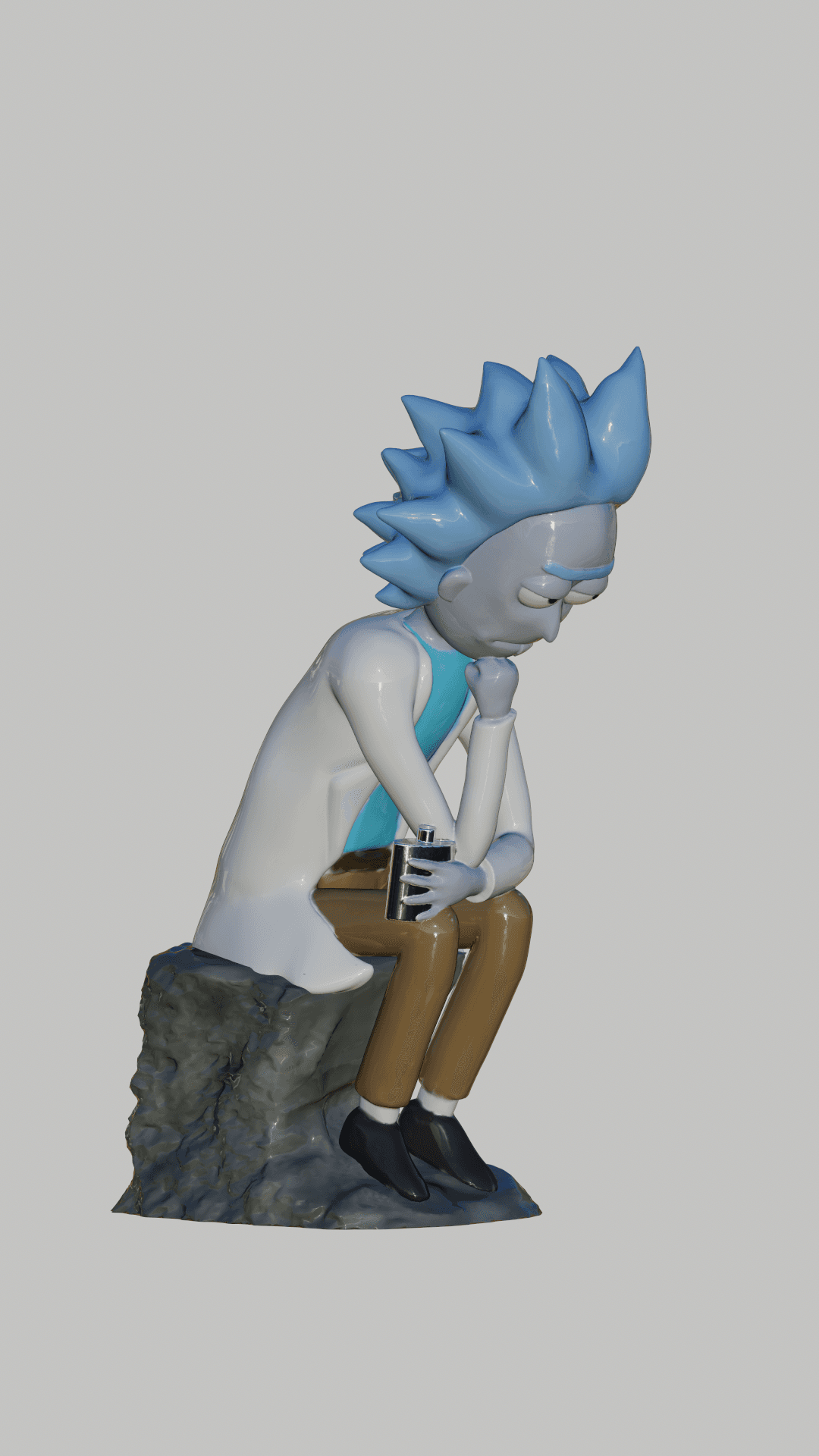 Rick The Thinker 3d model