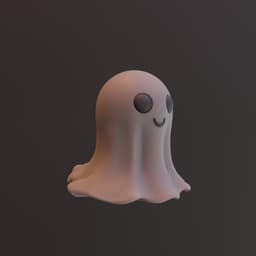 Cute Octopus Ghost 3d model