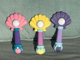 The sparkle purple and teal is Ambrosia. White, pink, and yellow is marsworks. Light purple is polymaker. 3d model