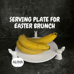 Easter Bunny Serving Plate / Decoration / Functional / Brunch 3d model