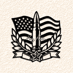 memorial-day-bullet Wall Art Home Decor 3d model