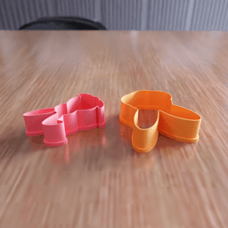Easter Bunny Cookie Cutter Set 3d model