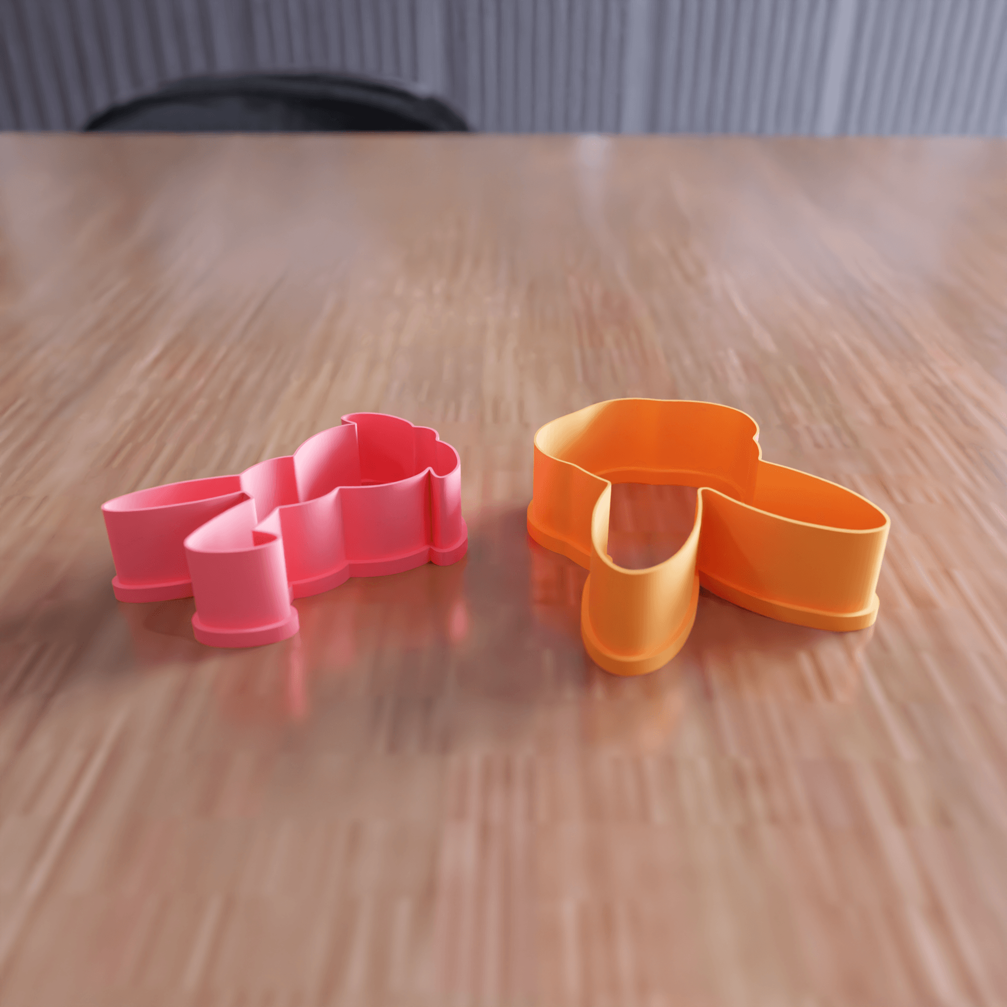 Easter Bunny Cookie Cutter Set 3d model