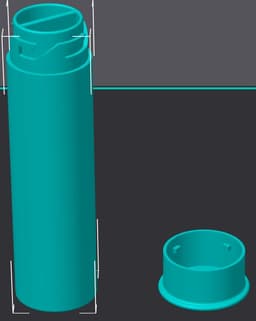 Shotgun Shell Cylindrical Container 3d model