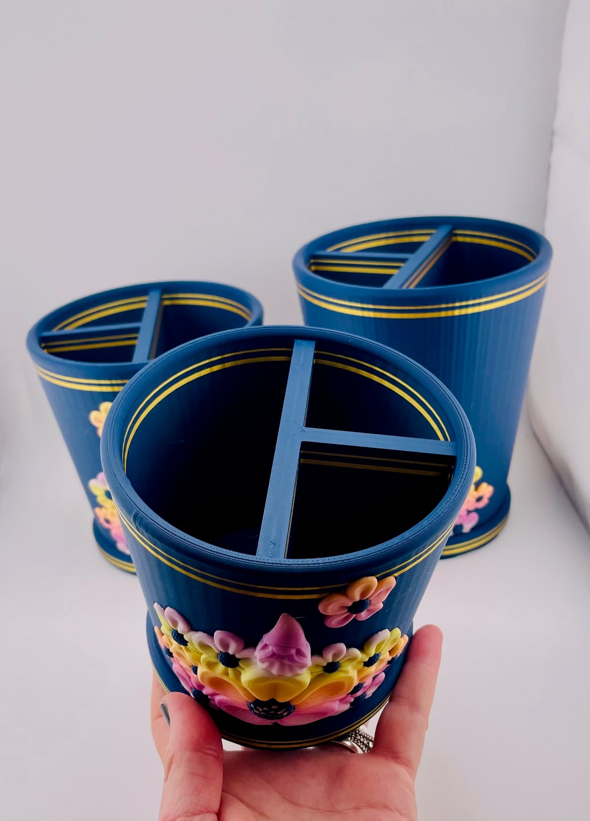 5 Petal Divided Vessel Set 3d model