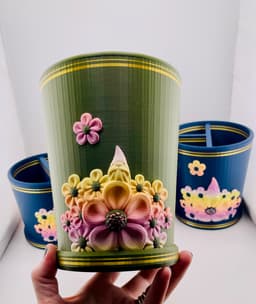 5 Petal Divided Vessel Set 3d model