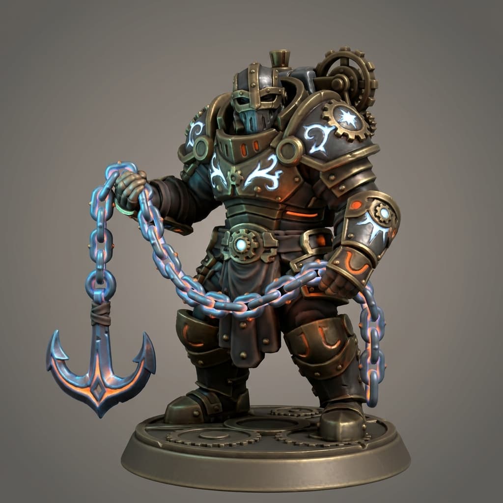 Iris and Orin - Chain Handler STL - Vault of the Star Forge Meshy Miniatures 3d model