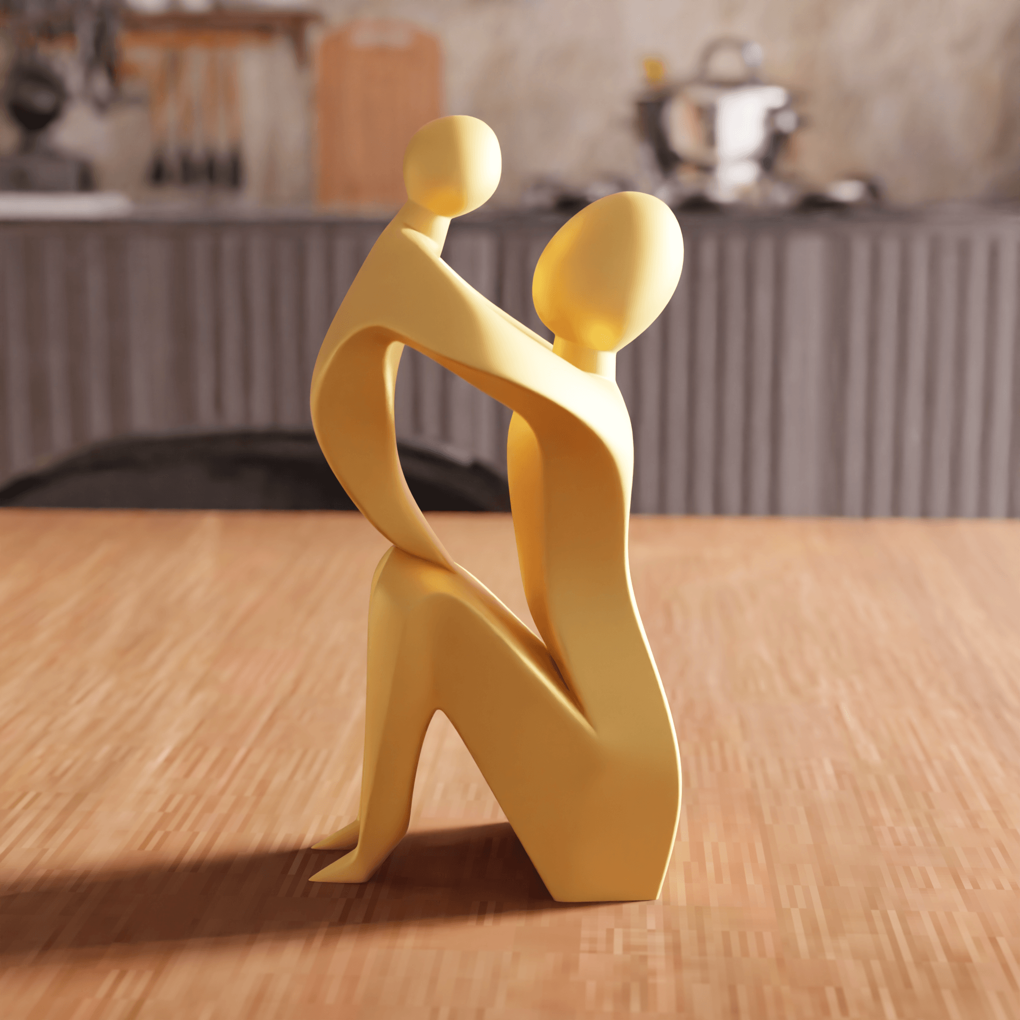 Abstract Parent and Child Sculpture 3d model