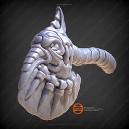 Tribal Crow Axe 3d model