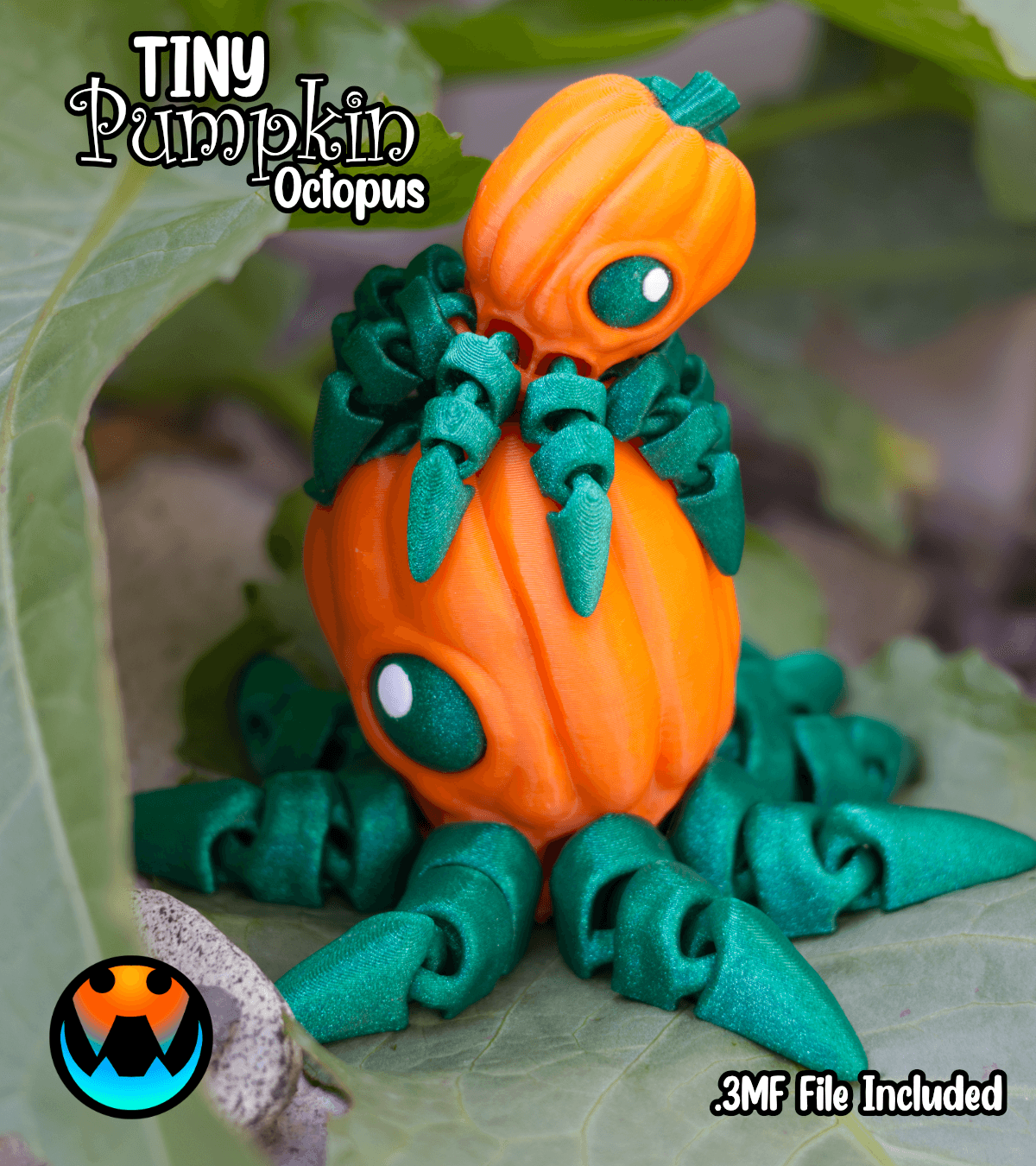 Tiny Pumpkin Octopus 3d model