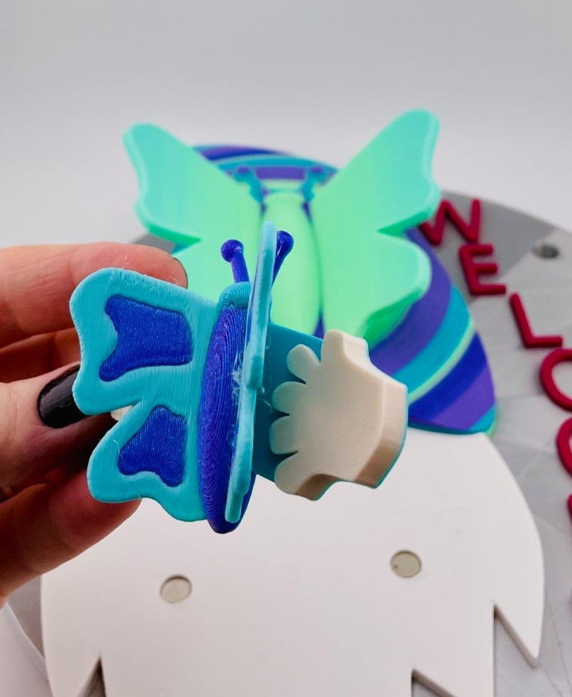Magnetic Butterfly Hat for Gnome Modular Sign 3d model