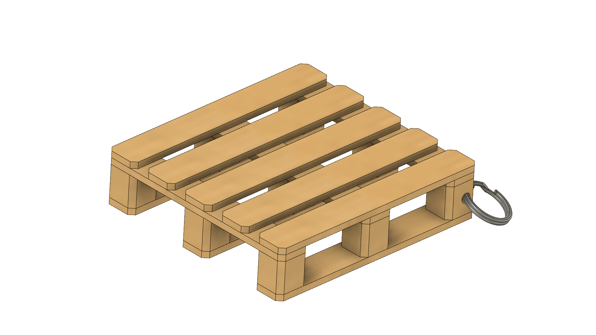 Pallet Key Holder 3d model