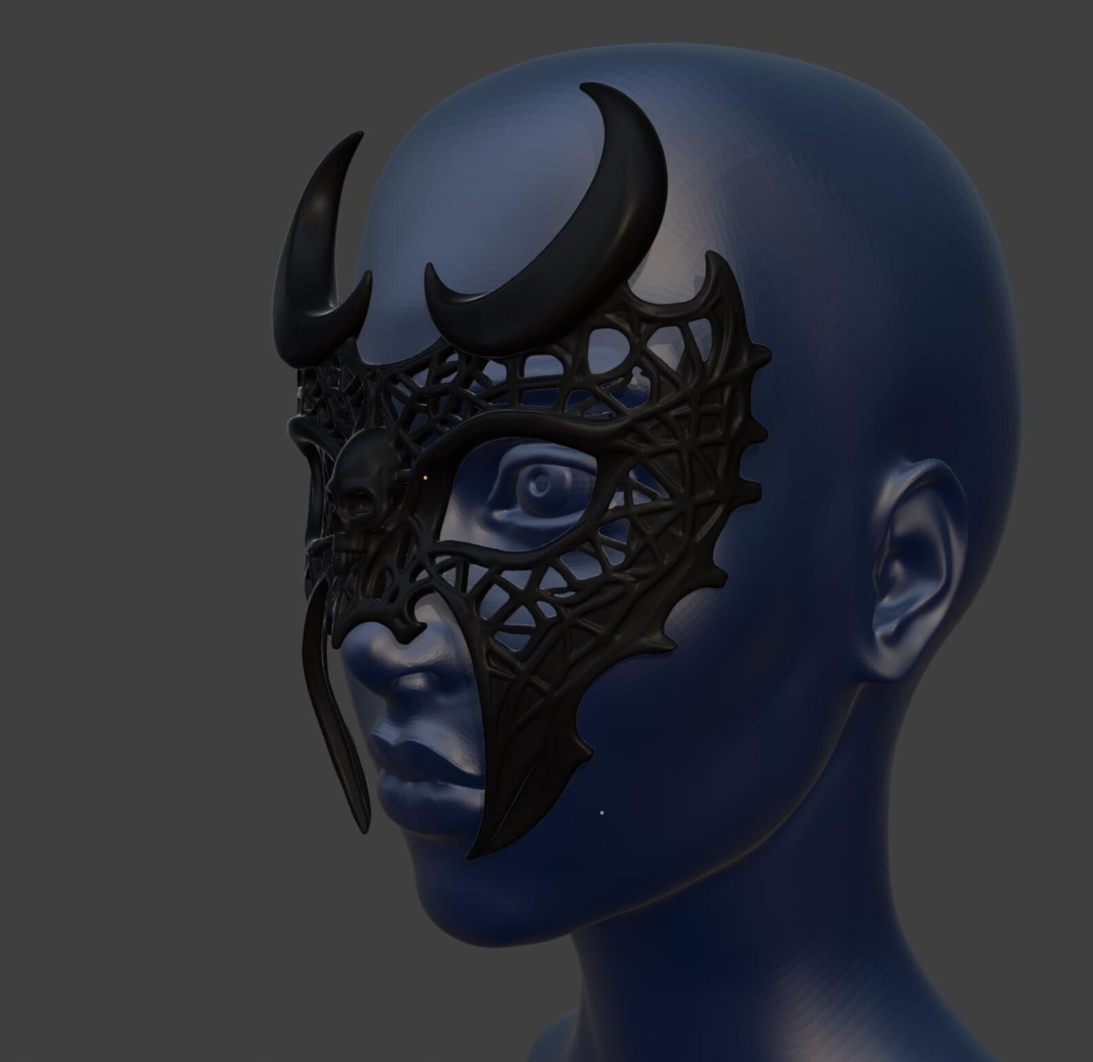 Moonveil Lattice Mask 3d model