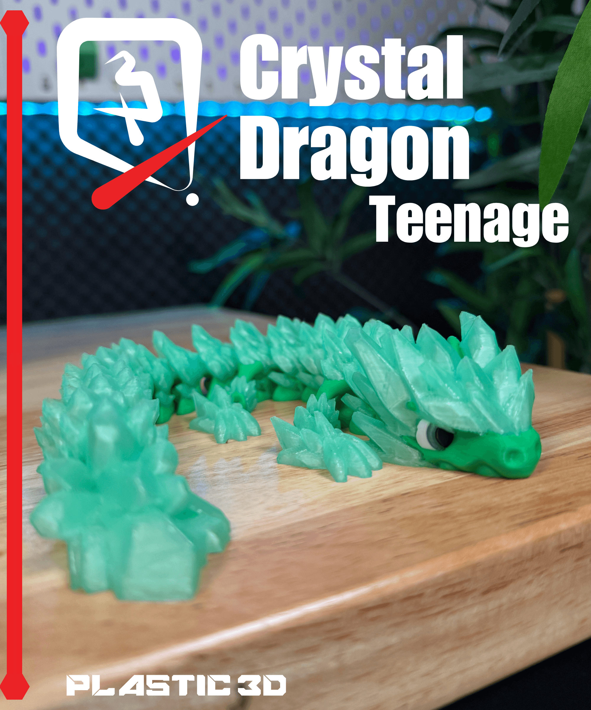 Teen Articulated Crystal Dragon 3d model