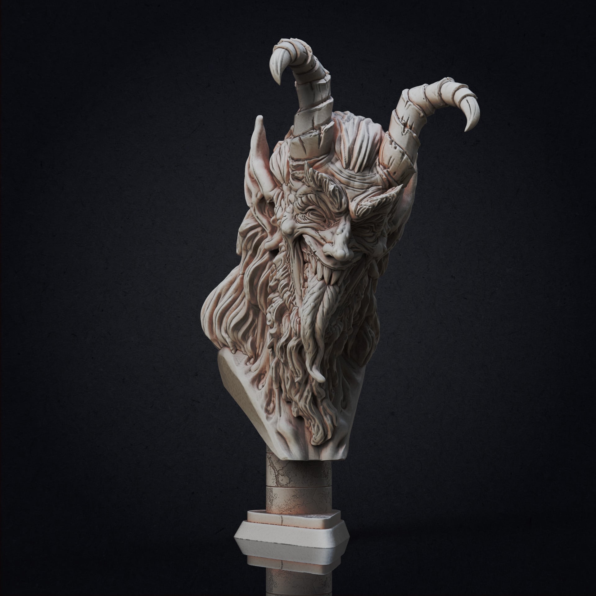 Krampus bust (Pre-Supported) 3d model