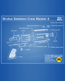 Brutus' Fourth Blaster - Skeleton Crew 3d model