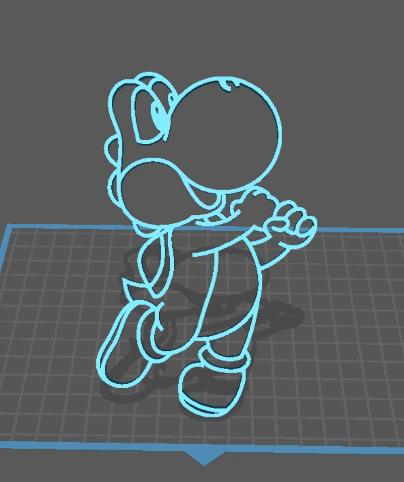 Silhouette de Yoshi 3d model