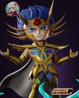 Saint Seiya Mask of Death Chibi - Premium Collectible 3d model