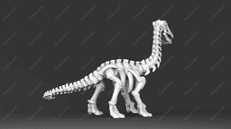 Cute Apatosaurus Skeleton STL 3d model