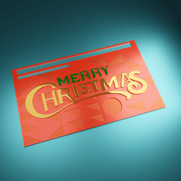 CHRISTMAS VISITING CARD 3d model