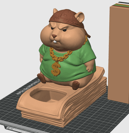 Gangster Hamster Organizer 3MF | Funny Decor Multi-Color | Functional 3d model