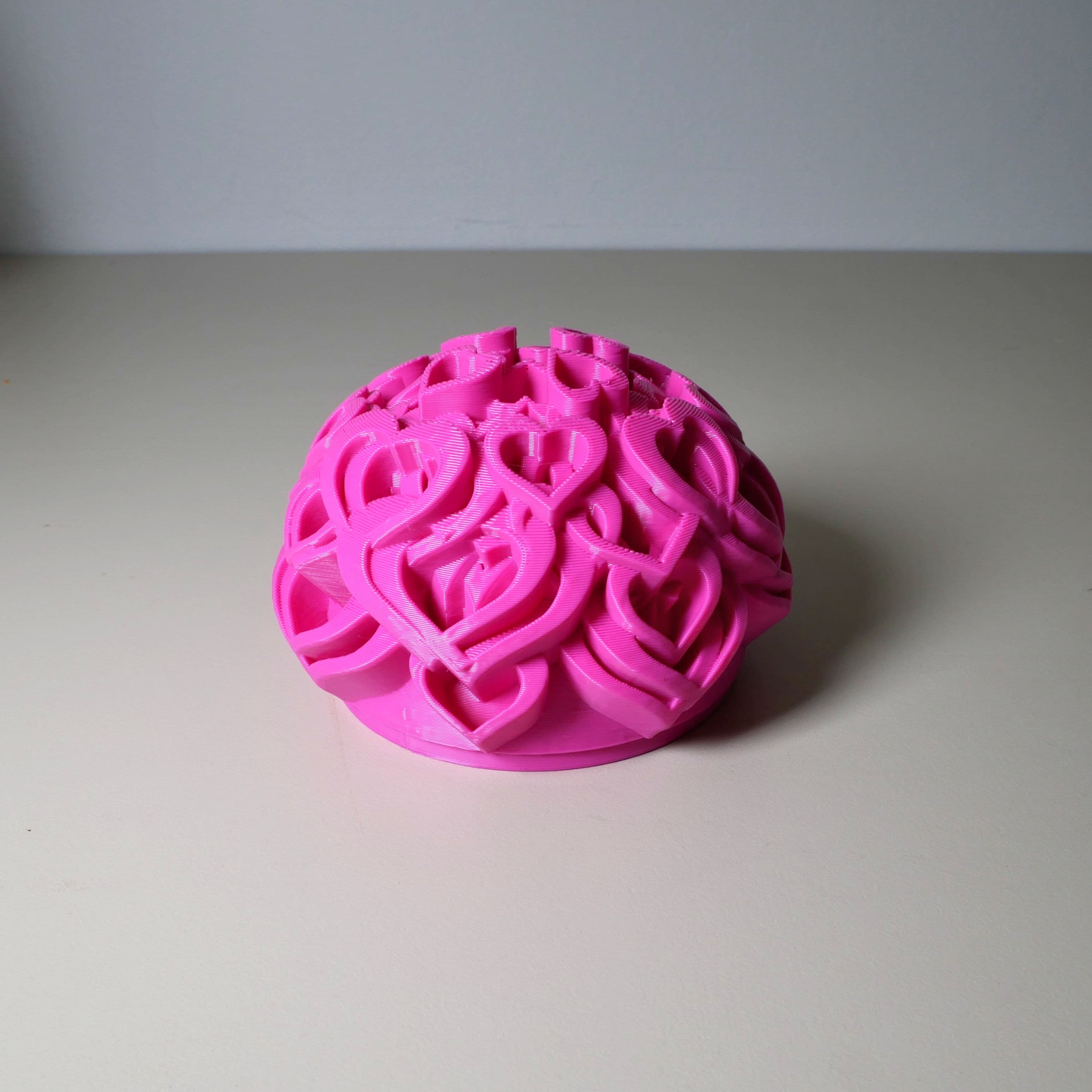 Domed Heart Screw-close Box 3d model