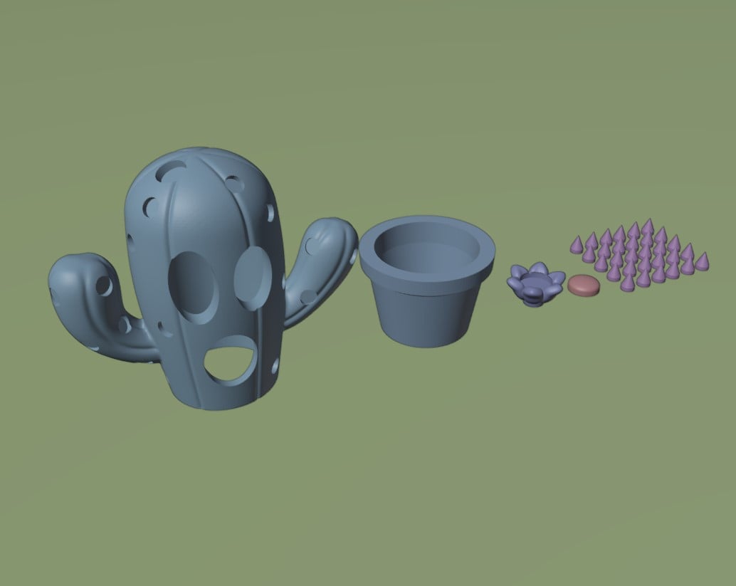 Cactus Monster 3d model