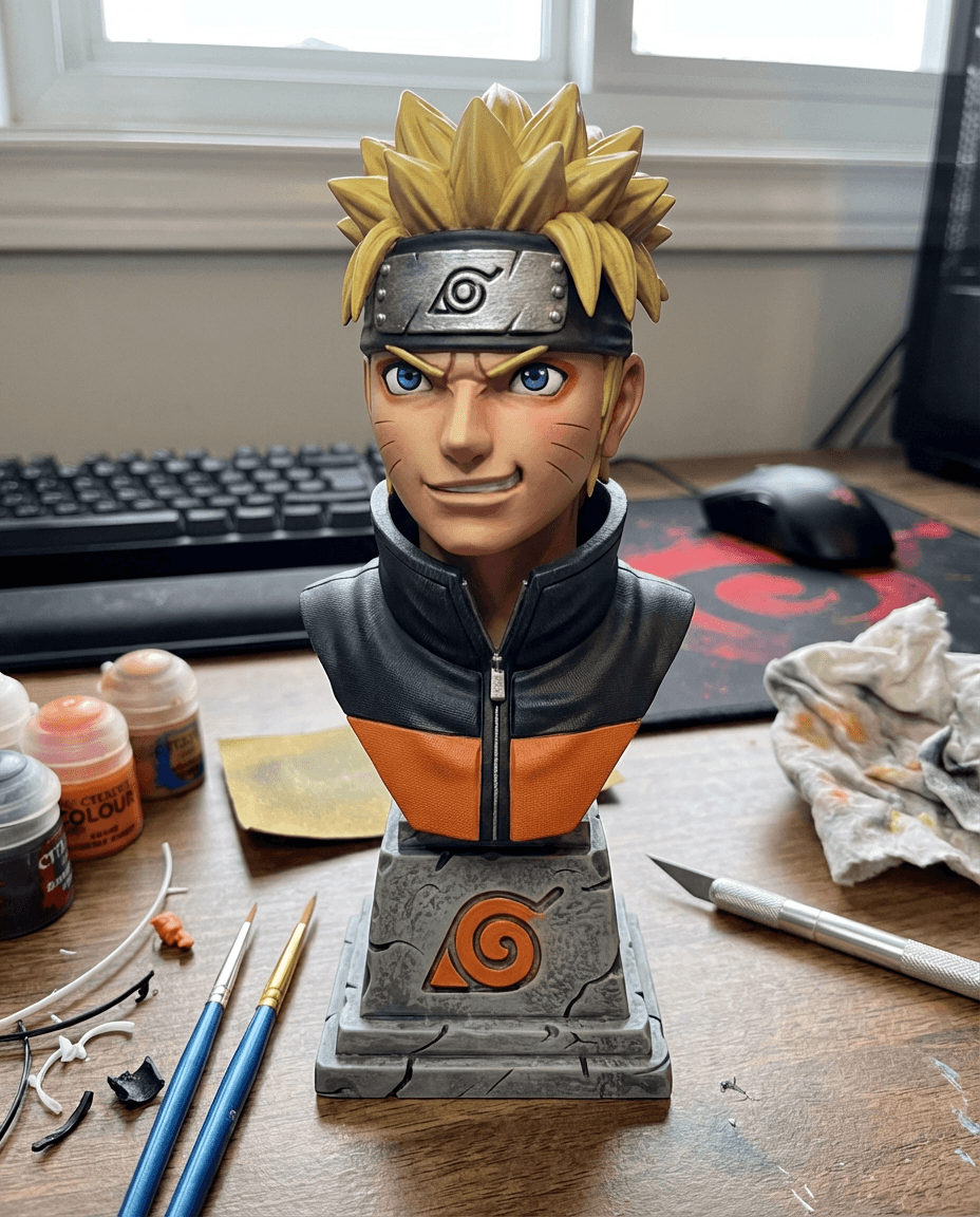 Naruto Uzumaki Bust | Anime Ninja Statue 3d model