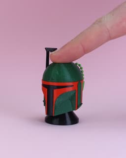 Mandalorian and Boba Fett Helmets Fidget Clicker Keychain 3d model