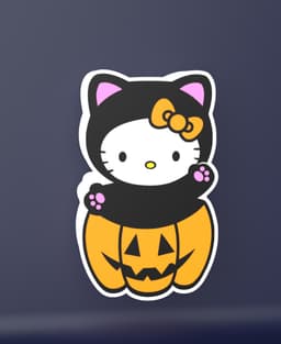 Hello Kitty Pumpkin - LED Strip compatible 3d model