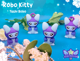 Free: Robo Kitty Tashi Bobo Keychain Charm! 3d model