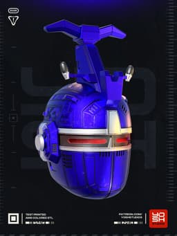 Blue BeetleBorg Helmet 3D Printer STL 3d model