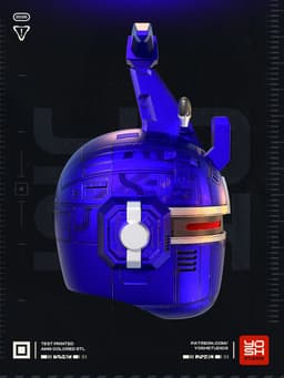 Blue BeetleBorg Helmet 3D Printer STL 3d model